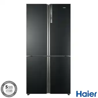 Costco Haier HTF610DSN7, Multidoor Fridge Freezer F Rated in Black Stainless Steel Effect offer