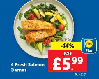 Lidl 4 Fresh Salmon Darnes offer