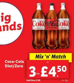 Lidl Coca-Cola Diet/Zero offer