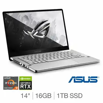 Costco ASUS ROG Zephyrus G14, AMD Ryzen 9, 16GB RAM, 1TB SSD, NVIDIA GeForce RTX 3060, 14 Inch Gaming Laptop, GA401QM-HZ242T offer