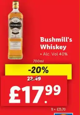 Lidl Bushmill's Whiskey offer