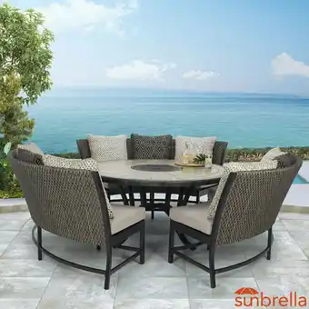 Costco Agio Park Falls 9 Seater Woven Patio Dining Set + Cover offer