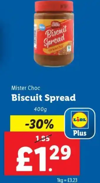 Lidl Mister Choc Biscuit Spread offer