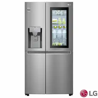 Costco LG Instaview™ Door-In-Door™ with DoorCooling+™ GSI960PZVV, Multidoor Fridge Freezer, F Rated in Shiny Steel offer