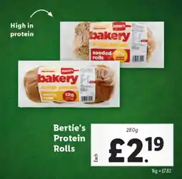 Lidl Bertie's Protein Rolls offer