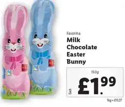 Lidl Favorina Milk Chocolate Easter Bunny offer