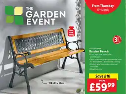 Lidl LIVARNO home Garden Bench offer