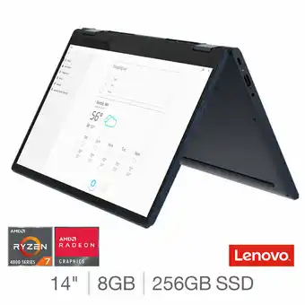 Costco Lenovo Yoga 6, AMD Ryzen 7, 8GB RAM, 256GB SSD, 14 Inch Convertible 2 in 1 Laptop, 82FN0017UK offer