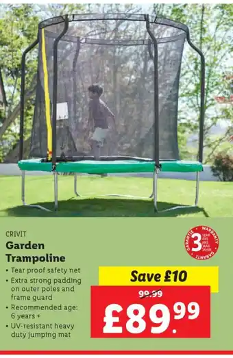 Lidl CRIVIT Garden Trampoline offer