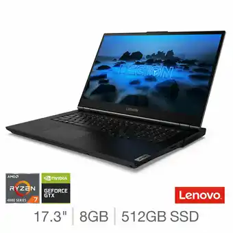 Costco Lenovo Legion 5, AMD Ryzen 7, 8GB RAM, 512GB SSD, NVIDIA GeForce GTX 1660 Ti, 17.3 Inch Gaming Laptop, 82GN001KUK offer