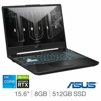 Costco ASUS TUF, Intel Core i5, 8GB RAM, 512GB SSD, NVIDIA GeForce RTX 3050, 15.6 Inch Gaming Laptop, FX506HCB-HN144T offer