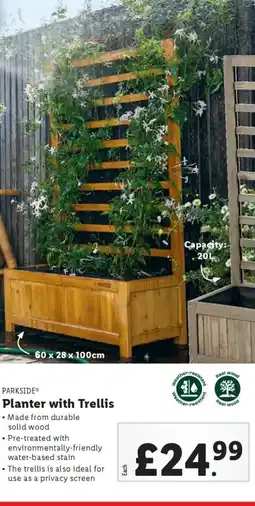 Lidl PARKSIDE Planter with Trellis offer