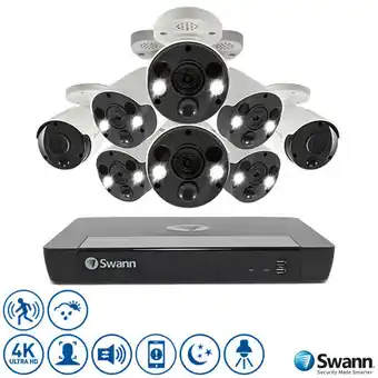 Costco Swann 16 Channel 2TB NVR Recorder with 6 x 4K Ultra HD Spotlight + 2 x 4K Thermal Sensing IP Security Camera, SWNVK-1686802B6 offer