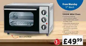 Lidl SILVERCREST® 1300W Mini Oven offer