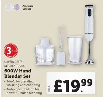 Lidl SILVERCREST® KITCHEN TOOLS 600W Hand Blender Set offer