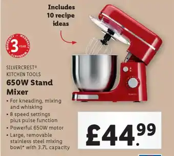 Lidl SILVERCREST® KITCHEN TOOLS 650W Stand Mixer offer