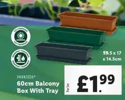 Lidl PARKSIDE® 60cm Balcony Box With Tray offer