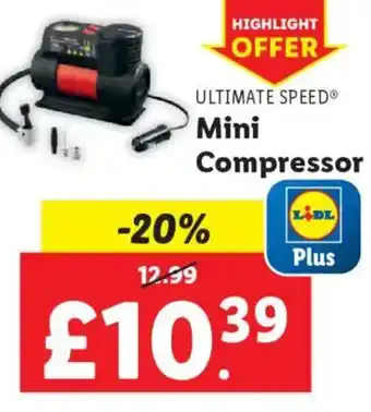 Lidl ULTIMATE SPEED® Mini Compressor offer