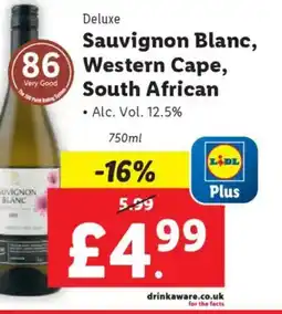 Lidl Deluxe Sauvignon Blanc, Western Cape, South African offer