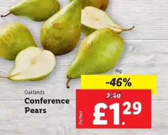 Lidl Oaklands Conference Pears offer