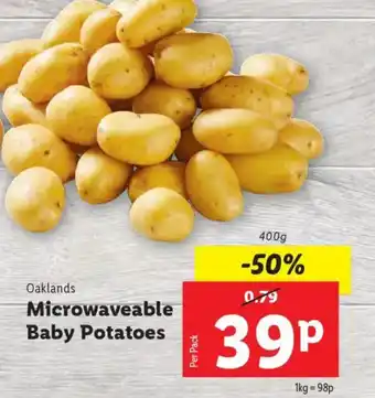 Lidl Oaklands Microwaveable Baby Potatoes offer