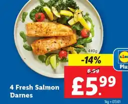 Lidl 4 Fresh Salmon Darnes offer