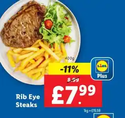 Lidl Rib Eye Steaks offer