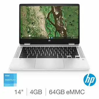 Costco HP Chromebook x360, Intel Pentium Silver N6000, 4GB RAM, 64GB eMMC, 14 Inch Convertable Chromebook, 14b-cb0002na offer