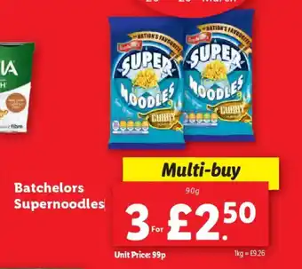 Lidl Batchelors Supernoodles offer