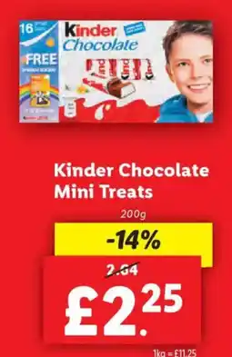 Lidl Kinder Chocolate Mini Treats offer