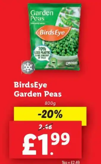 Lidl BirdsEye Garden Peas offer