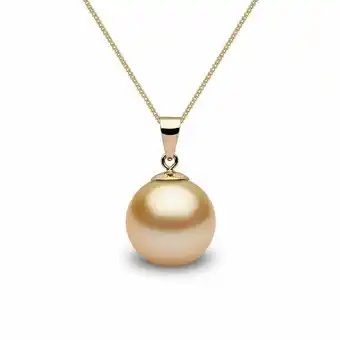 Costco 11-12mm South Sea Gold Pearl Pendant, 18ct Yellow Gold offer