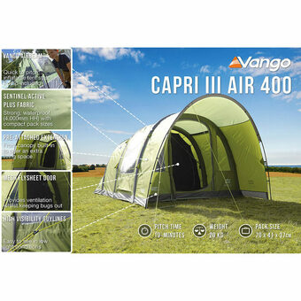 Costco Vango Capri III 400 AirBeam® 4 Person Family Tent offer