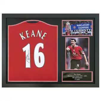 Costco Roy Keane Signed Framed Manchester United 16 Football Shirt offer
