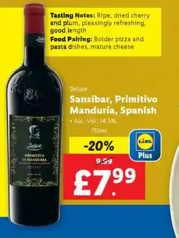 Lidl Sansibar, Primitivo Manduria, Spanish offer