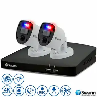 Costco Swann 4 Channel 1TB DVR Recorder with 2 x 4K Ultra HD Enforcer Cameras, SWDVK-456802RL offer