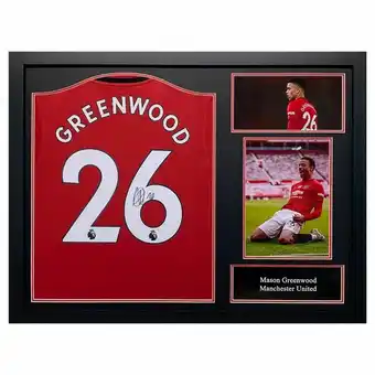 Costco Mason Greenwood Signed Framed Manchester United Shirt offer