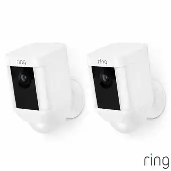 Costco Ring Spotlight Cam Battery in White - 2 Pack offer