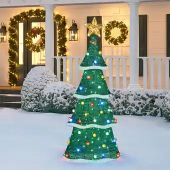 Costco 6ft (1.8m) Indoor / Outdoor Twinkling Christmas Tree with 220 LED Lights offer
