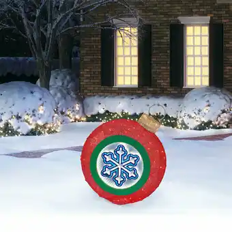 Costco 34 Inch (86.4cm) Indoor / Outdoor Mesh Christmas Snowflake Ornament with LED Lights offer