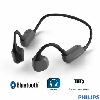Costco Philips TAA6606BK/00 Bone Conduction Bluetooth Headphones in Black offer