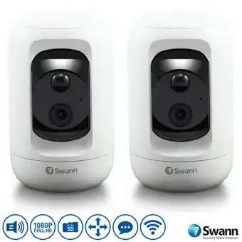 Costco Swann 1080p Pan & Tilt Security Camera, Twin Pack, SWIFI-PTCAM232GB offer