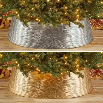 Costco 35 Inches (88.9 cm) Metal Christmas Tree Skirt Assortment of 2 offer