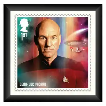 Costco Star Trek Captain Picard Framed Royal Mail® Collectable Stamp Print offer
