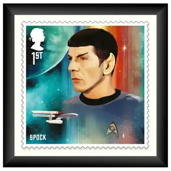 Costco Star Trek Spock Framed Royal Mail® Collectable Stamp Print offer