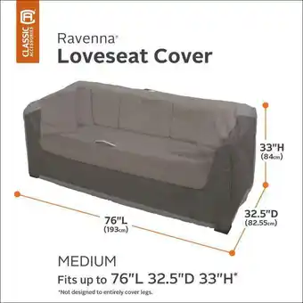Costco Classic Accessories Ravenna Medium Patio Sofa Loveseat Cover offer