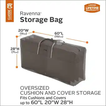 Costco Classic Accessories Ravenna Large Cushion & Cover Storage Bag offer