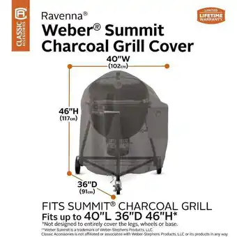 Costco Classic Accessories Ravenna Charcoal Kettle Barbecue Grill Cover offer