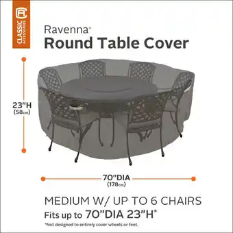 Costco Classic Accessories Ravenna Medium Round Patio Table and Chair Set Cover offer