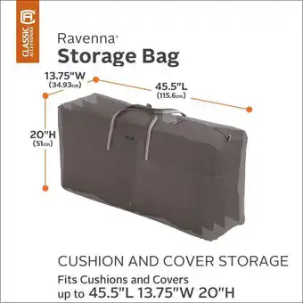 Costco Classic Accessories Ravenna Medium Cushion & Cover Storage Bag offer